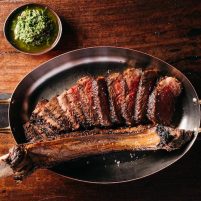 Black Bar and Grill | Five 8s Lucky Tomahawk Steak