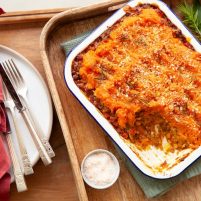 Wiltshire | Vegan Shepherd’s Pie with Roast Sweet Potato Top