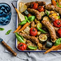 Wiltshire | WInter Vegetable & Sausage Tray Bake