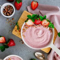 Vitamix Strawberry Cheesecake Smoothie Bowl