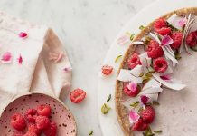 A delightful pink affair: Barbie-inspired Raspberry & Coconut Vegan ‘Cheesecake’ and Strawberry Cheesecake Smoothie Bowl. Wiltshire Barbie-themed recipes
