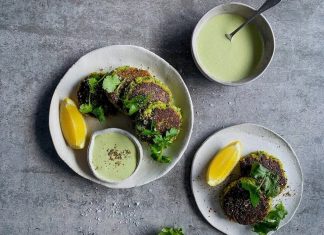 Fritter Fantastic: Broccoli, zucchini & haloumi with whipped herbed tahini Broccoli, Zucchini & Haloumi Fritters
