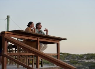 A unique swim experience with Humpback Whales at the eco-luxury camp Sal Salis. Sal Salis