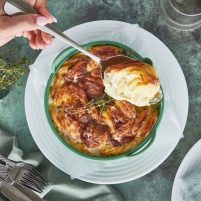 Cheesy Air Fryer Potato Au Gratin